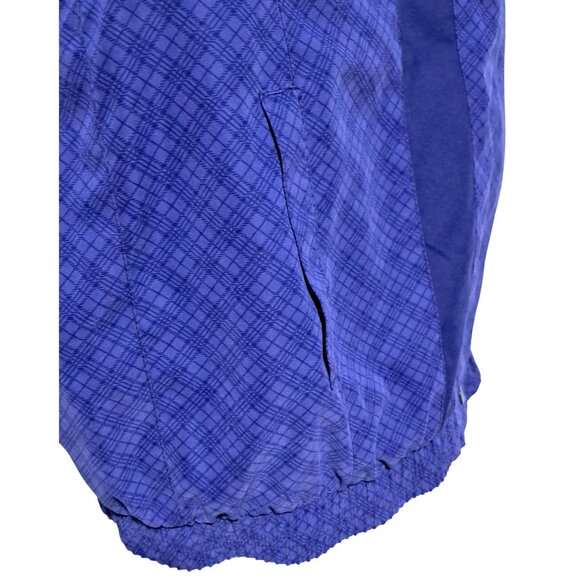 Vintage Giacca Windbreaker Purple Checkered Jacket Womens M Polyester Nylon 80s - Picture 9 of 13
